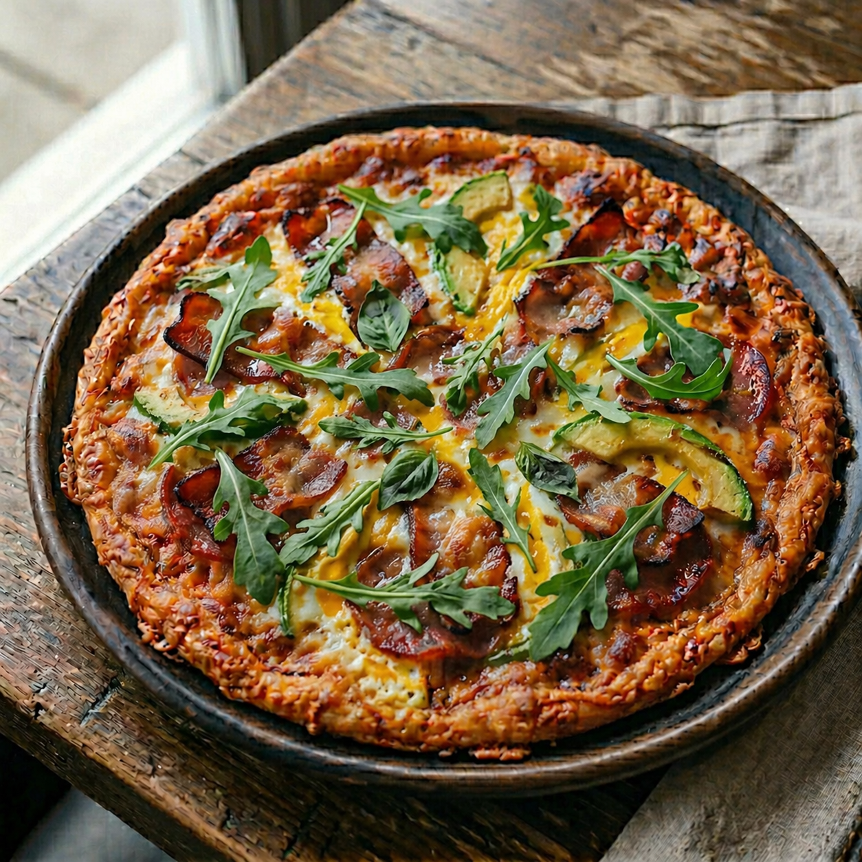 Avocado Bomb — keto pizza z awokado